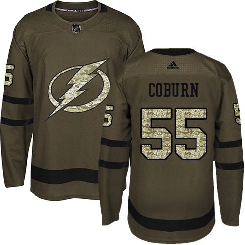 Adidas Lightning #55 Braydon Coburn Green Salute to Service Stitched NHL Jersey Adidas Lightning #55 Braydon Coburn Green Salute to Service Stitched NHL Jersey