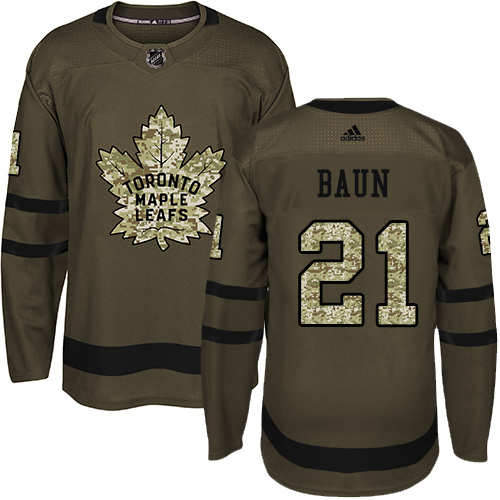 Adidas Maple Leafs #21 Bobby Baun Green Salute to Service Stitched NHL Jersey Adidas Maple Leafs #21 Bobby Baun Green Salute to Service Stitched NHL Jersey