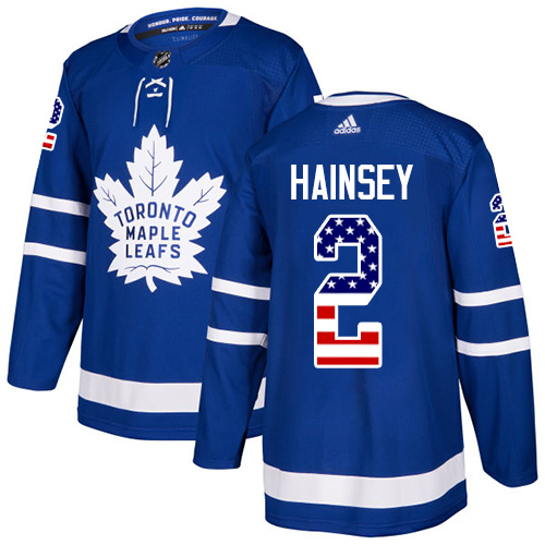 Adidas Maple Leafs #2 Ron Hainsey Blue Home Authentic USA Flag Stitched NHL Jersey Adidas Maple Leafs #2 Ron Hainsey Blue Home Authentic USA Flag Stitched NHL Jersey
