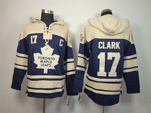 Maple Leafs #17 Wendel Clark Blue Sawyer Hooded Sweatshirt Stitched NHL Jersey Maple Leafs #17 Wendel Clark Blue Sawyer Hooded Sweatshirt Stitched NHL Jersey