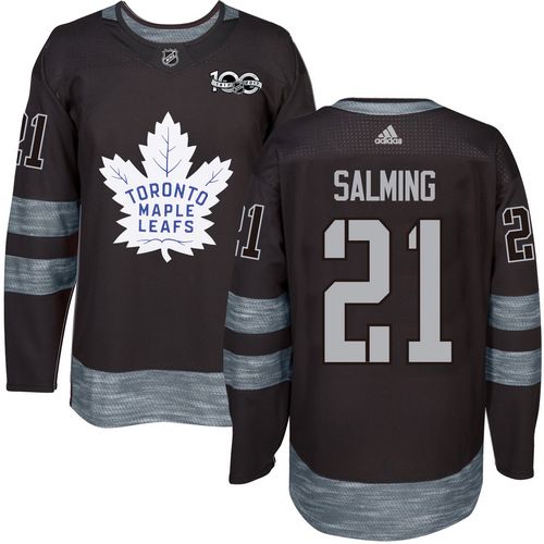 Adidas Maple Leafs #21 Borje Salming Black 1917-2017 100th Anniversary Stitched NHL Jersey Adidas Maple Leafs #21 Borje Salming Black 1917-2017 100th Anniversary Stitched NHL Jersey