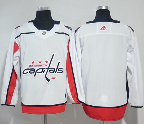 Adidas Capitals Blank White Road Authentic Stitched NHL Jersey Adidas Capitals Blank White Road Authentic Stitched NHL Jersey