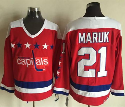 Capitals #21 Dennis Maruk Red Alternate CCM Throwback Stitched NHL Jersey Capitals #21 Dennis Maruk Red Alternate CCM Throwback Stitched NHL Jersey
