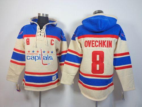 Capitals #8 Alex Ovechkin Cream Sawyer Hooded Sweatshirt Stitched NHL Jersey Capitals #8 Alex Ovechkin Cream Sawyer Hooded Sweatshirt Stitched NHL Jersey