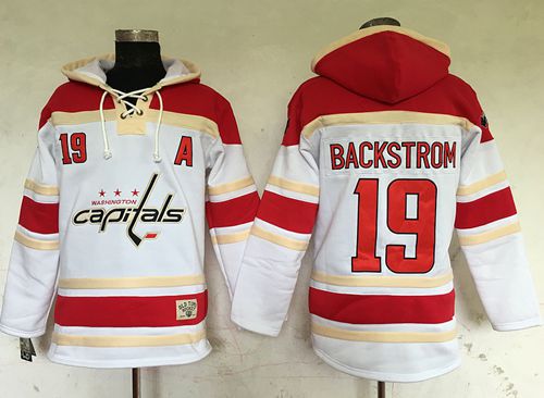 Capitals #19 Nicklas Backstrom White Sawyer Hooded Sweatshirt Stitched NHL Jersey Capitals #19 Nicklas Backstrom White Sawyer Hooded Sweatshirt Stitched NHL Jersey