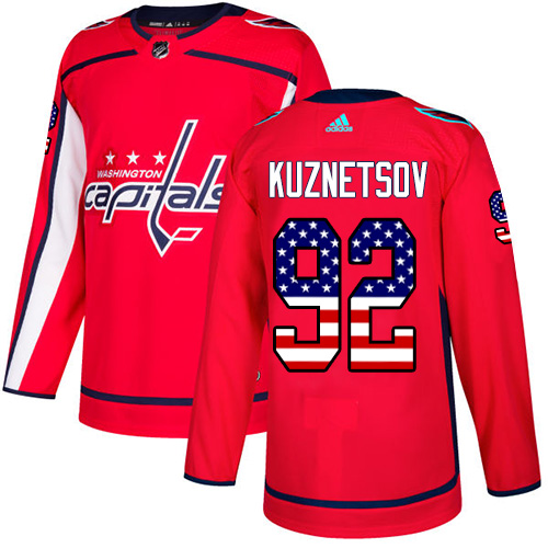 Adidas Capitals #92 Evgeny Kuznetsov Red Home Authentic USA Flag Stitched NHL Jersey Adidas Capitals #92 Evgeny Kuznetsov Red Home Authentic USA Flag Stitched NHL Jersey