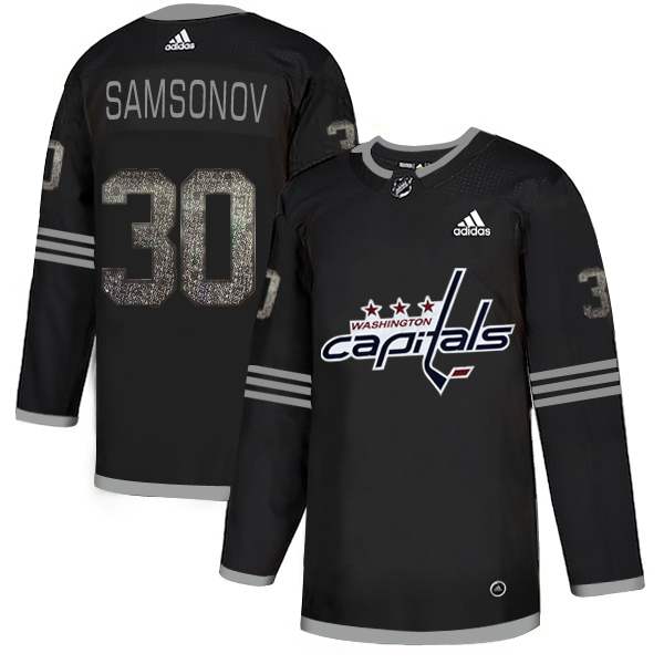 Adidas Capitals #30 Ilya Samsonov Black_1 Authentic Classic Stitched NHL Jersey Adidas Capitals #30 Ilya Samsonov Black_1 Authentic Classic Stitched NHL Jersey