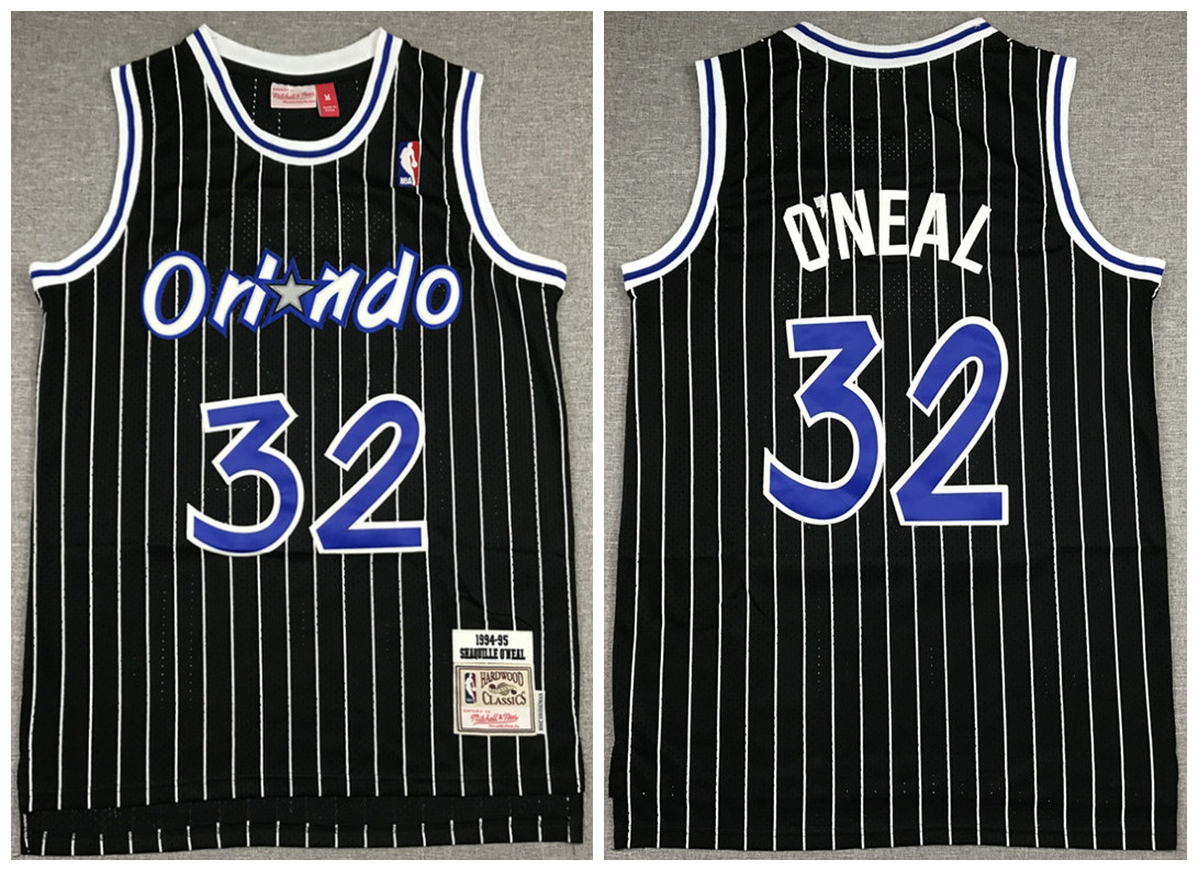 Men's Orlando Magic #32 Shaquille O'Neal Black Throwback Stitched Jersey Men's Orlando Magic #32 Shaquille O'Neal Black Throwback Stitched Jersey