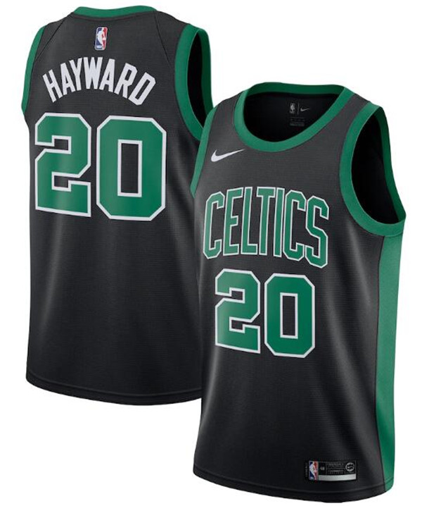 Men's Boston Celtics #20 Gordon Hayward Black NBA Statement Edition Swingman Stitched Jersey Men's Boston Celtics #20 Gordon Hayward Black NBA Statement Edition Swingman Stitched Jersey