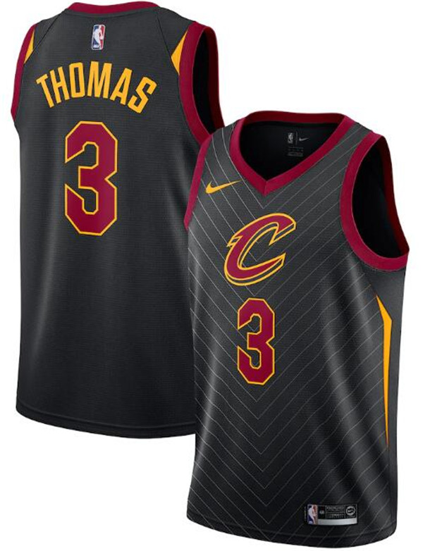 Men's Cleveland Cavaliers Black #3 Isaiah Thomas Statement Edition Swingman Stitched Jersey Men's Cleveland Cavaliers Black #3 Isaiah Thomas Statement Edition Swingman Stitched Jersey