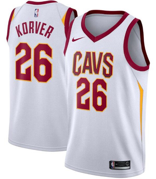 Men's Cleveland Cavaliers White #26 Kyle Korver Association Edition Swingman Stitched Jersey Men's Cleveland Cavaliers White #26 Kyle Korver Association Edition Swingman Stitched Jersey