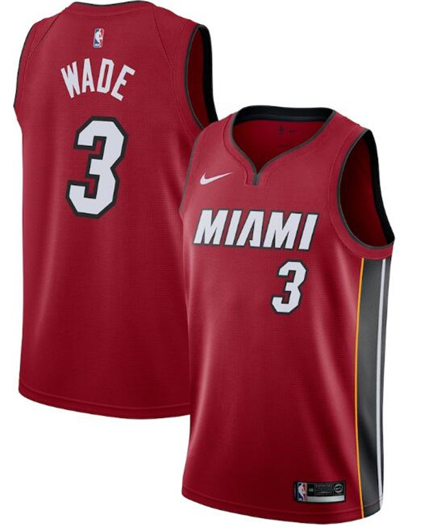 Men's Miami Heat Red #3 Dwyane Wade Statement Edition Swingman Stitched Jersey Men's Miami Heat Red #3 Dwyane Wade Statement Edition Swingman Stitched Jersey