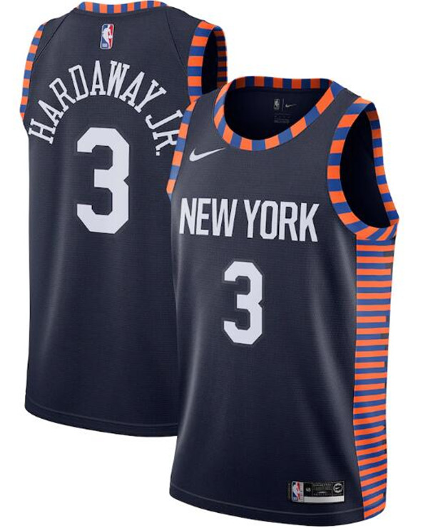 New Yok Knicks Navy #3 Maurice Harkless City Edition Stitched Swingman Jerse New Yok Knicks Navy #3 Maurice Harkless City Edition Stitched Swingman Jerse