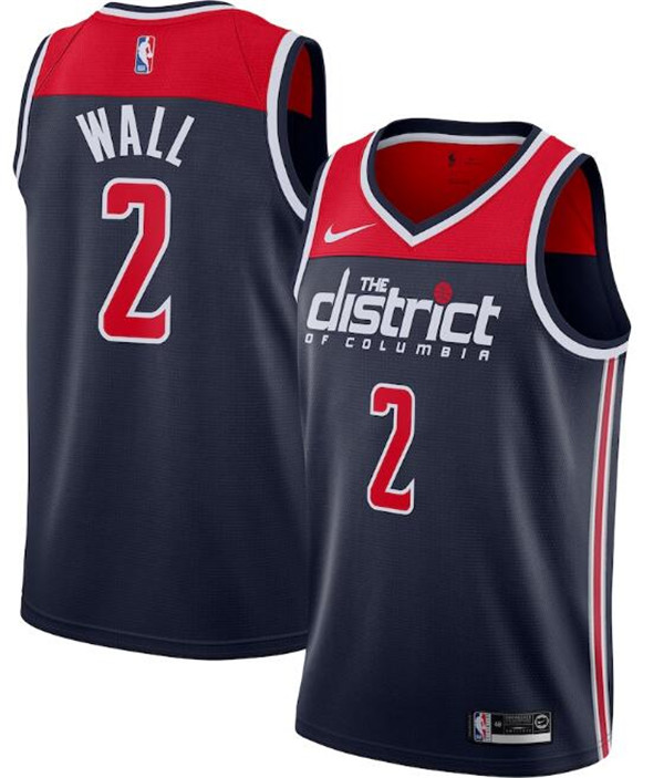 Men's Washington Wizards #2 John Wall Navy NBA Statement Edition Swingman Stitched Jersey Men's Washington Wizards #2 John Wall Navy NBA Statement Edition Swingman Stitched Jersey