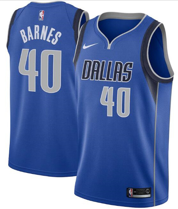 Men's Dallas Mavericks #40 Harrison Barnes Royal NBA Icon Edition Swingman Stitched Jersey Men's Dallas Mavericks #40 Harrison Barnes Royal NBA Icon Edition Swingman Stitched Jersey