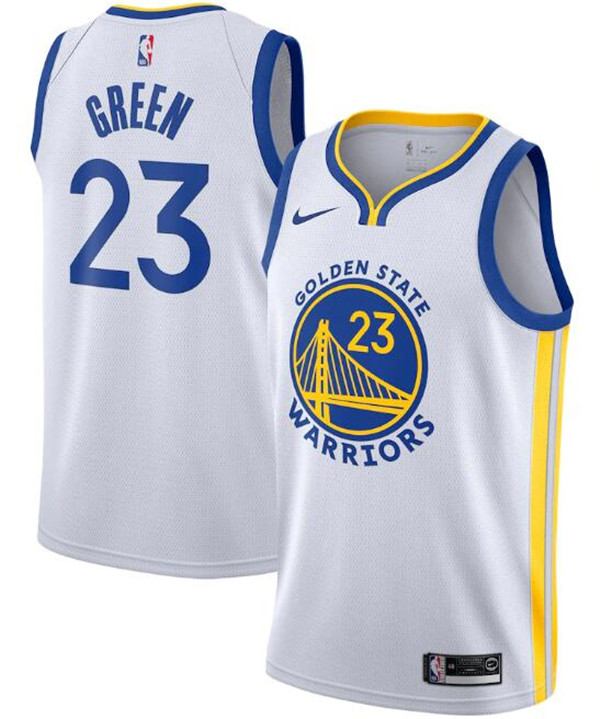 Men's Golden State Warriors #23 Draymond Green White NBA Association Edition Swingman Stitched Jersey Men's Golden State Warriors #23 Draymond Green White NBA Association Edition Swingman Stitched Jersey