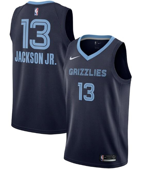 Men's Memphis Grizzlies #13 Jaren Jackson Jr. Navy NBA Icon Edition Stitched Jersey Men's Memphis Grizzlies #13 Jaren Jackson Jr. Navy NBA Icon Edition Stitched Jersey