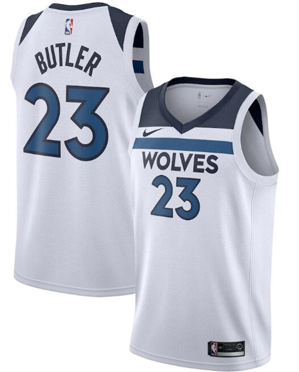 Men's Minnesota Timberwolves #23 Jimmy Butler White NBA Association Edition Stitched Jersey Men's Minnesota Timberwolves #23 Jimmy Butler White NBA Association Edition Stitched Jersey