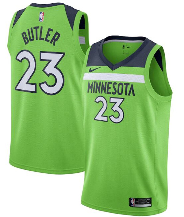 Men's Minnesota Timberwolves #23 Jimmy Butler Green NBA Statement Edition Stitched Jersey Men's Minnesota Timberwolves #23 Jimmy Butler Green NBA Statement Edition Stitched Jersey