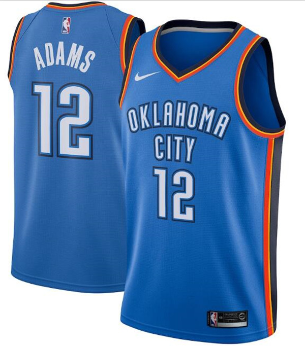 Men's Oklahoma City Thunder #12 Steven Adams Blue NBA Icon Edition Stitched NBA Jersey Men's Oklahoma City Thunder #12 Steven Adams Blue NBA Icon Edition Stitched NBA Jersey