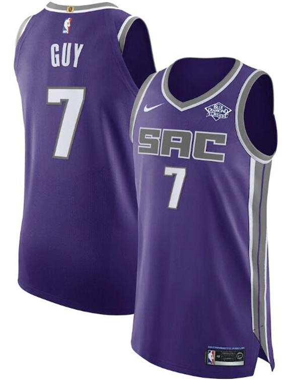 Men's Sacramento Kings #7 Kyle Guy Purple NBA Icon Edition Stitched Jersey Men's Sacramento Kings #7 Kyle Guy Purple NBA Icon Edition Stitched Jersey