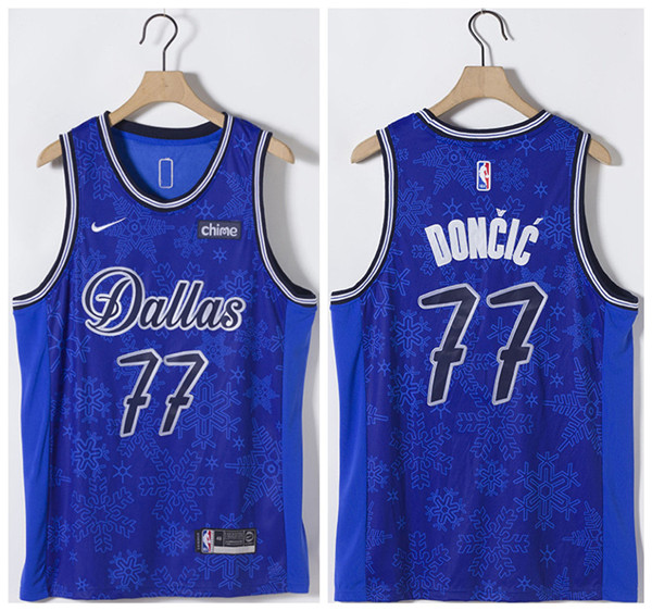 Men's Dallas Mavericks #77 Luka Doncic Blue Stitched Basketball Jersey Men's Dallas Mavericks #77 Luka Doncic Blue Stitched Basketball Jersey