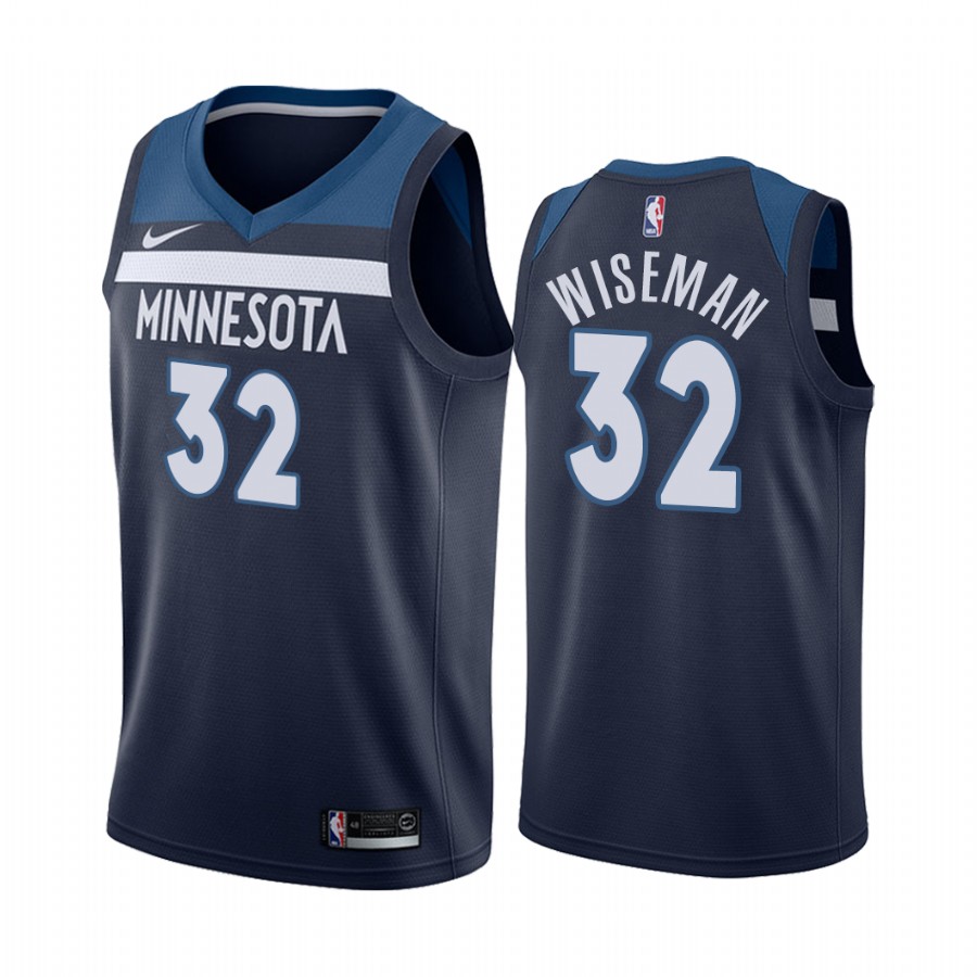 Men's Minnesota Timberwolves #32 James Wiseman Navy Icon Edition Stitched Jersey Men's Minnesota Timberwolves #32 James Wiseman Navy Icon Edition Stitched Jersey