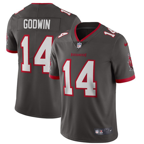 Men's Tampa Bay Buccaneers #14 Chris Godwin 2020 Grey Vapor Untouchable Limited Stitched NFL Men's Tampa Bay Buccaneers #14 Chris Godwin 2020 Grey Vapor Untouchable Limited Stitched NFL