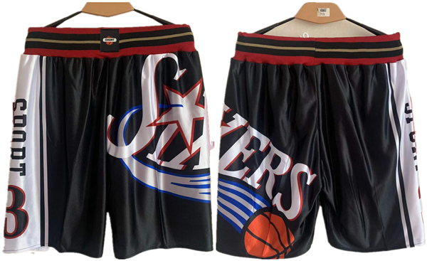 Philadelphia 76ers Black Shorts (Run Small) Philadelphia 76ers Black Shorts (Run Small)