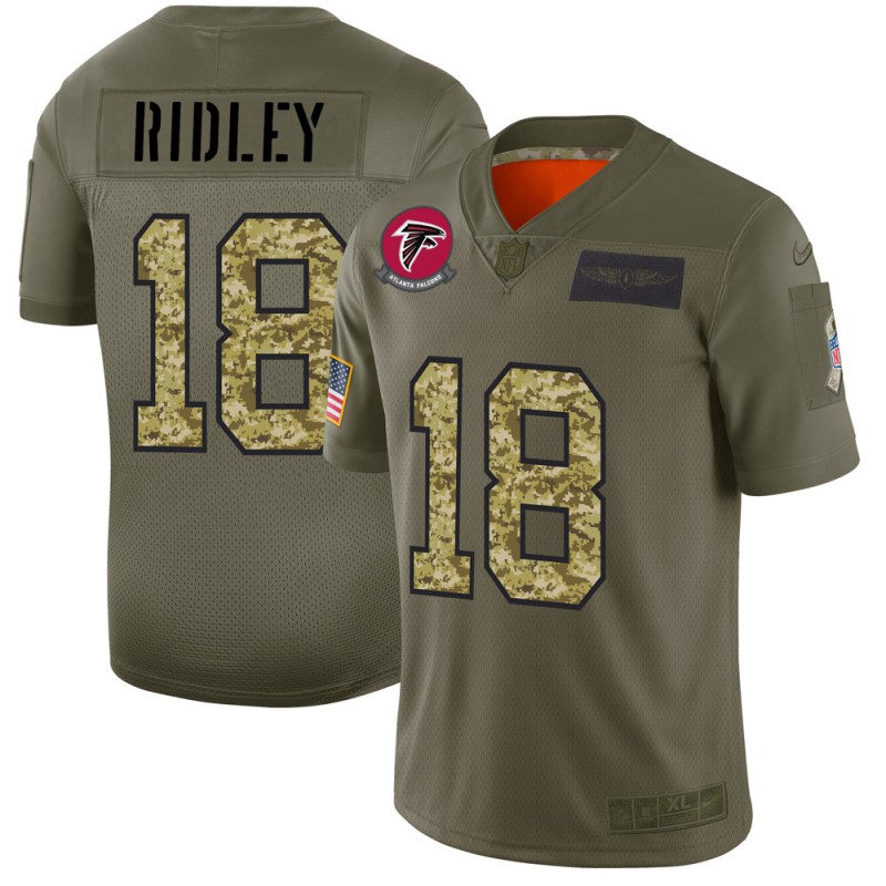 Atlanta Falcons #18 Calvin Ridley Men's Nike 2019 Olive Camo Salute To Service Limited NFL Jersey Atlanta Falcons #18 Calvin Ridley Men's Nike 2019 Olive Camo Salute To Service Limited NFL Jersey