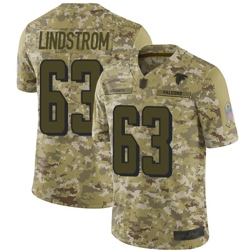 Nike Falcons #63 Chris Lindstrom Camo Men's Stitched NFL Limited 2018 Salute To Service Jersey Nike Falcons #63 Chris Lindstrom Camo Men's Stitched NFL Limited 2018 Salute To Service Jersey