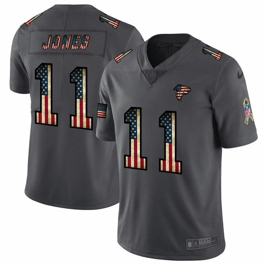 Atlanta Falcons #11 Julio Jones Nike 2018 Salute to Service Retro USA Flag Limited NFL Jersey Atlanta Falcons #11 Julio Jones Nike 2018 Salute to Service Retro USA Flag Limited NFL Jersey