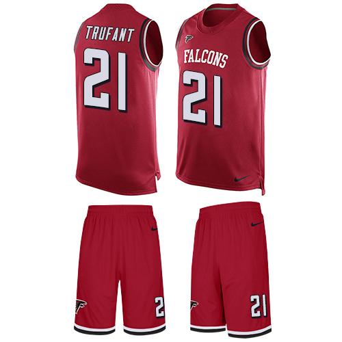 Nike Falcons #21 Desmond Trufant Red Team Color Men's Stitched NFL Limited Tank Top Suit Jersey Nike Falcons #21 Desmond Trufant Red Team Color Men's Stitched NFL Limited Tank Top Suit Jersey
