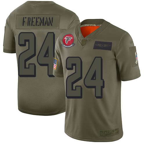 Nike Falcons #24 Devonta Freeman Camo Men's Stitched NFL Limited 2019 Salute To Service Jersey Nike Falcons #24 Devonta Freeman Camo Men's Stitched NFL Limited 2019 Salute To Service Jersey
