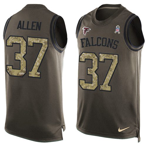 Nike Falcons #37 Ricardo Allen Green Men's Stitched NFL Limited Salute To Service Tank Top Jersey Nike Falcons #37 Ricardo Allen Green Men's Stitched NFL Limited Salute To Service Tank Top Jersey