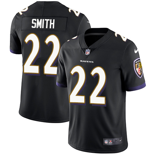 Nike Ravens #22 Jimmy Smith Black Alternate Men's Stitched NFL Vapor Untouchable Limited Jersey Nike Ravens #22 Jimmy Smith Black Alternate Men's Stitched NFL Vapor Untouchable Limited Jersey