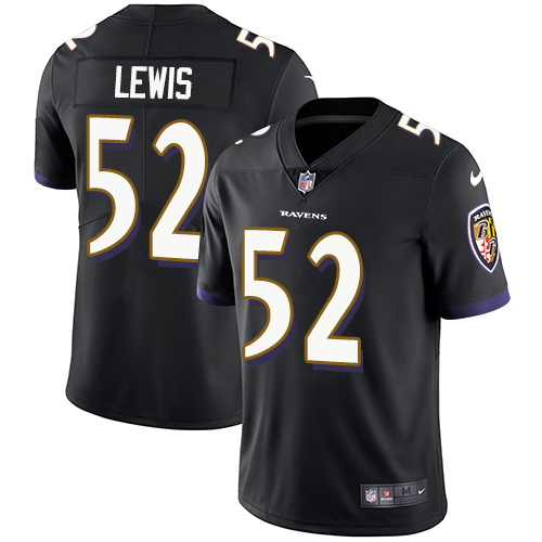 Nike Ravens #52 Ray Lewis Black Alternate Men's Stitched NFL Vapor Untouchable Limited Jersey Nike Ravens #52 Ray Lewis Black Alternate Men's Stitched NFL Vapor Untouchable Limited Jersey