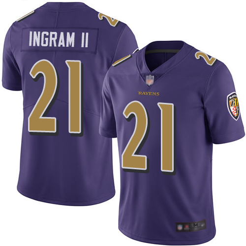 Nike Ravens #21 Mark Ingram II Purple Men's Stitched NFL Limited Rush Jersey Nike Ravens #21 Mark Ingram II Purple Men's Stitched NFL Limited Rush Jersey