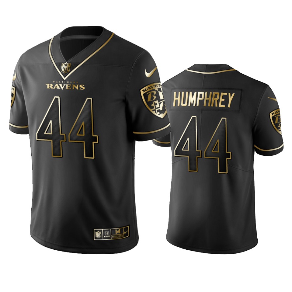 Nike Ravens #44 Marlon Humphrey Black Golden Limited Edition Stitched NFL Jersey Nike Ravens #44 Marlon Humphrey Black Golden Limited Edition Stitched NFL Jersey