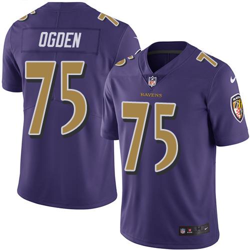 Nike Ravens #75 Jonathan Ogden Purple Men's Stitched NFL Limited Rush Jersey Nike Ravens #75 Jonathan Ogden Purple Men's Stitched NFL Limited Rush Jersey