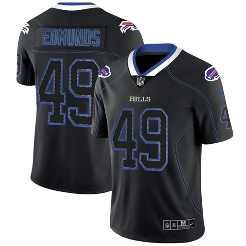 Nike Bills #49 Tremaine Edmunds Lights Out Black Men's Stitched NFL Limited Rush Jersey Nike Bills #49 Tremaine Edmunds Lights Out Black Men's Stitched NFL Limited Rush Jersey