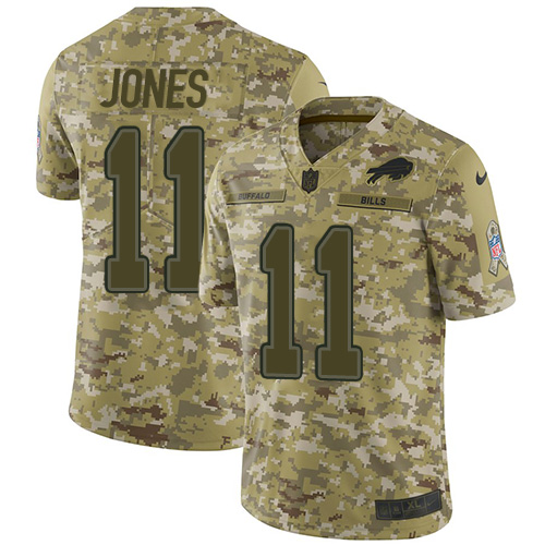 Nike Bills #11 Zay Jones Camo Men's Stitched NFL Limited 2018 Salute To Service Jersey Nike Bills #11 Zay Jones Camo Men's Stitched NFL Limited 2018 Salute To Service Jersey