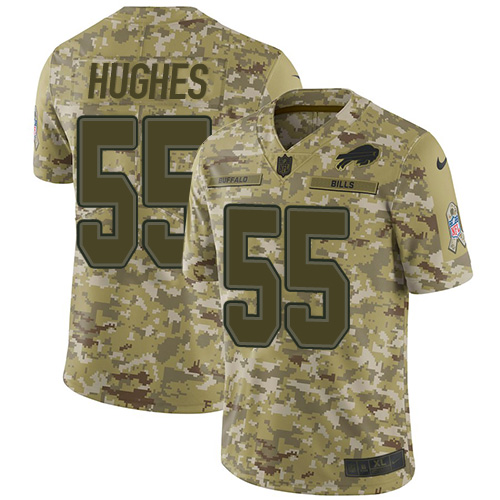 Nike Bills #55 Jerry Hughes Camo Men's Stitched NFL Limited 2018 Salute To Service Jersey Nike Bills #55 Jerry Hughes Camo Men's Stitched NFL Limited 2018 Salute To Service Jersey