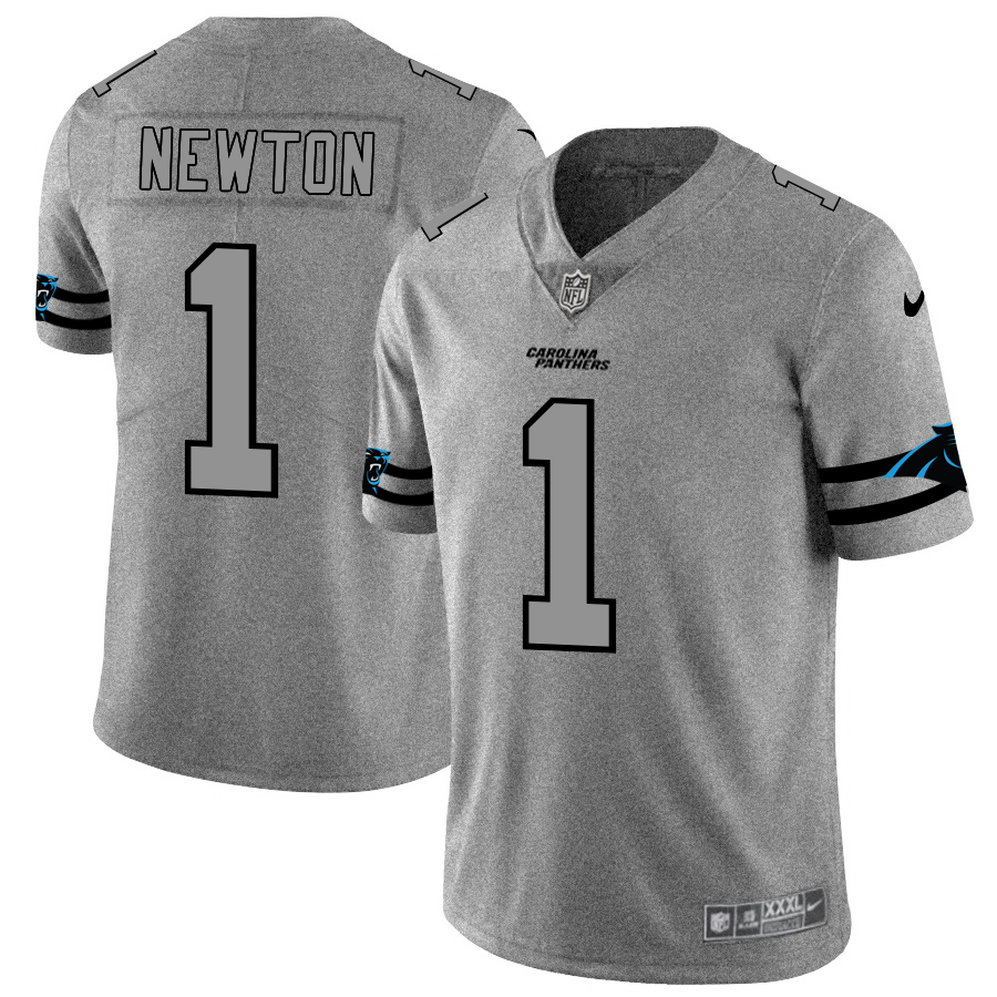 Carolina Panthers #1 Cam Newton Men's Nike Gray Gridiron II Vapor Untouchable Limited NFL Jersey Carolina Panthers #1 Cam Newton Men's Nike Gray Gridiron II Vapor Untouchable Limited NFL Jersey