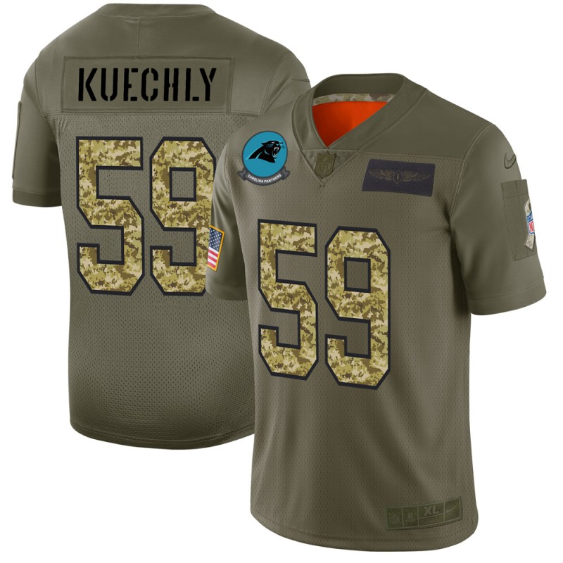 Carolina Panthers #59 Luke Kuechly Men's Nike 2019 Olive Camo Salute To Service Limited NFL Jersey Carolina Panthers #59 Luke Kuechly Men's Nike 2019 Olive Camo Salute To Service Limited NFL Jersey