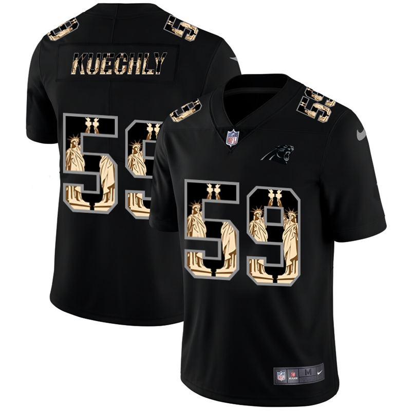 Carolina Panthers #59 Luke Kuechly Carbon Black Vapor Statue Of Liberty Limited NFL Jersey Carolina Panthers #59 Luke Kuechly Carbon Black Vapor Statue Of Liberty Limited NFL Jersey