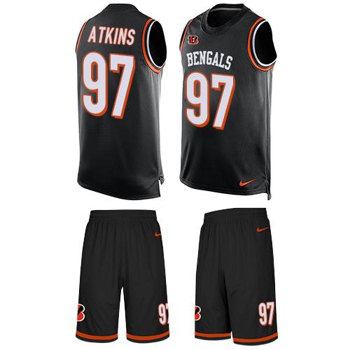 Nike Bengals #97 Geno Atkins Black Team Color Men's Stitched NFL Limited Tank Top Suit Jersey Nike Bengals #97 Geno Atkins Black Team Color Men's Stitched NFL Limited Tank Top Suit Jersey