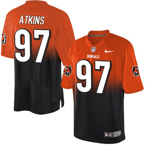 Nike Bengals #97 Geno Atkins Orange/Black Men's Stitched NFL Elite Fadeaway Fashion Jersey Nike Bengals #97 Geno Atkins Orange/Black Men's Stitched NFL Elite Fadeaway Fashion Jersey