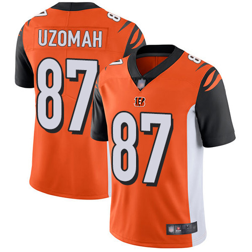 Nike Bengals #87 C.J. Uzomah Orange Alternate Men's Stitched NFL Vapor Untouchable Limited Jersey Nike Bengals #87 C.J. Uzomah Orange Alternate Men's Stitched NFL Vapor Untouchable Limited Jersey