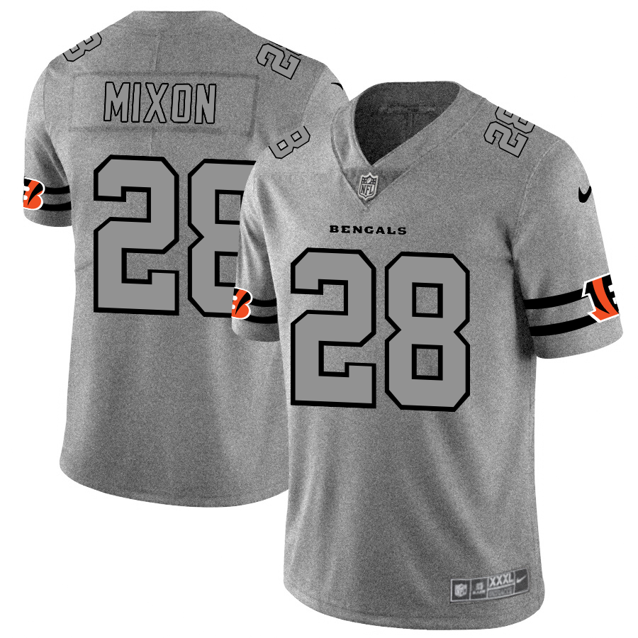 Cincinnati Bengals #28 Joe Mixon Men's Nike Gray Gridiron II Vapor Untouchable Limited NFL Jersey Cincinnati Bengals #28 Joe Mixon Men's Nike Gray Gridiron II Vapor Untouchable Limited NFL Jersey